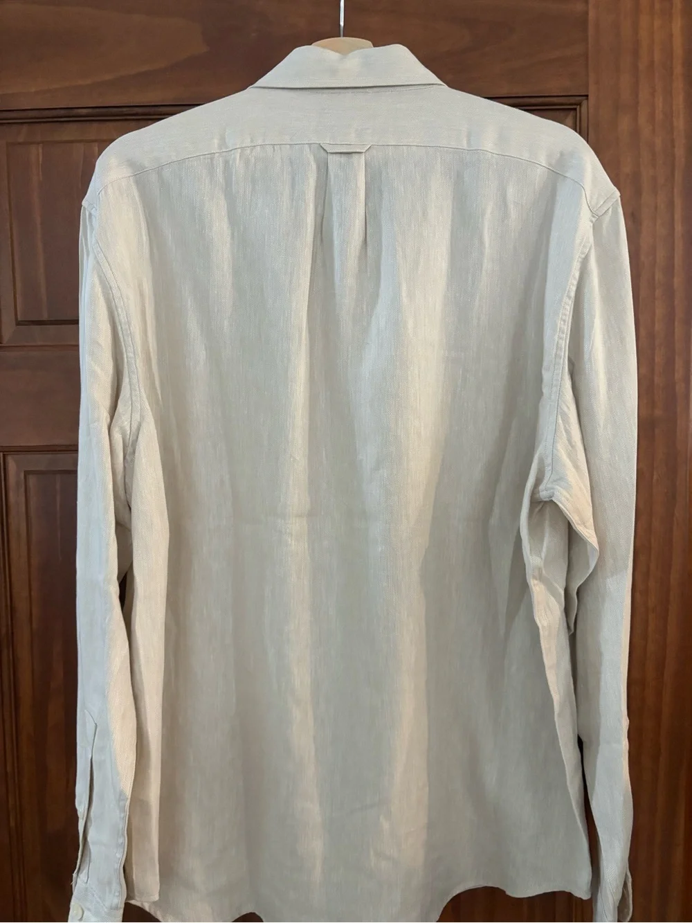 J. Crew Light Beige Long-Sleeve Button-Down Shirt